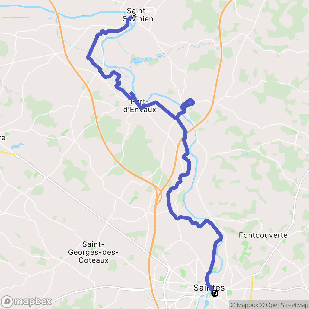 Le Mung : carte du parcours de randonnée - France