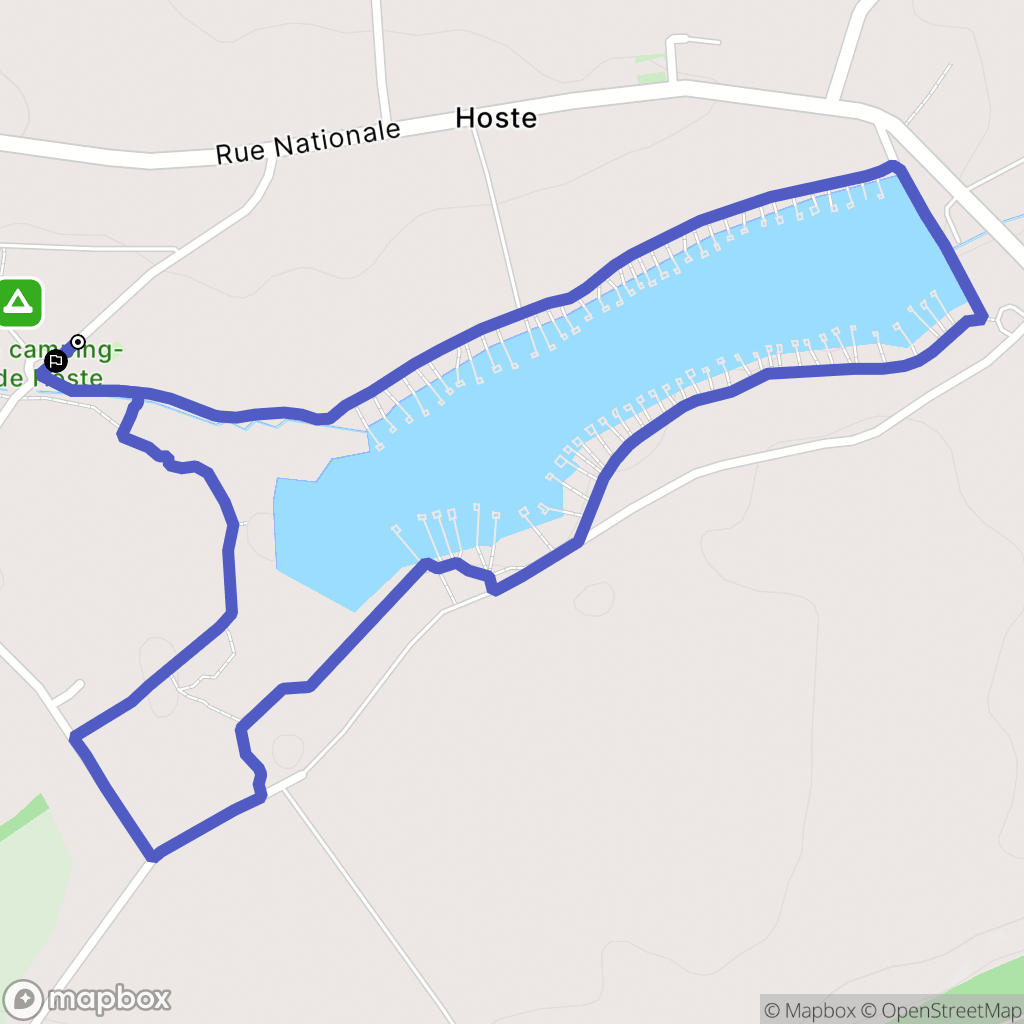 Hoste : carte du parcours de randonnée - France