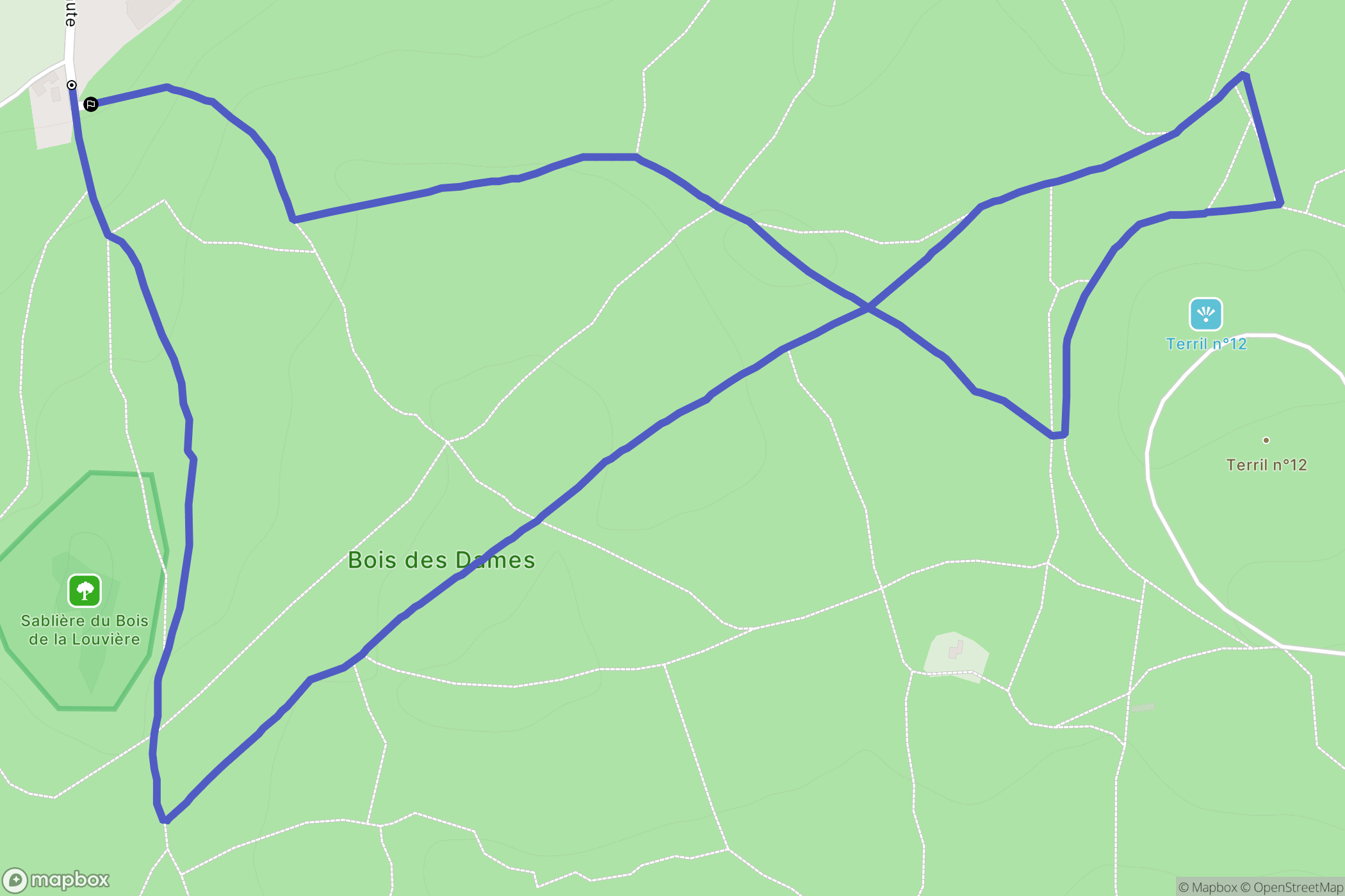 Lapugnoy : carte du parcours de randonnée - France