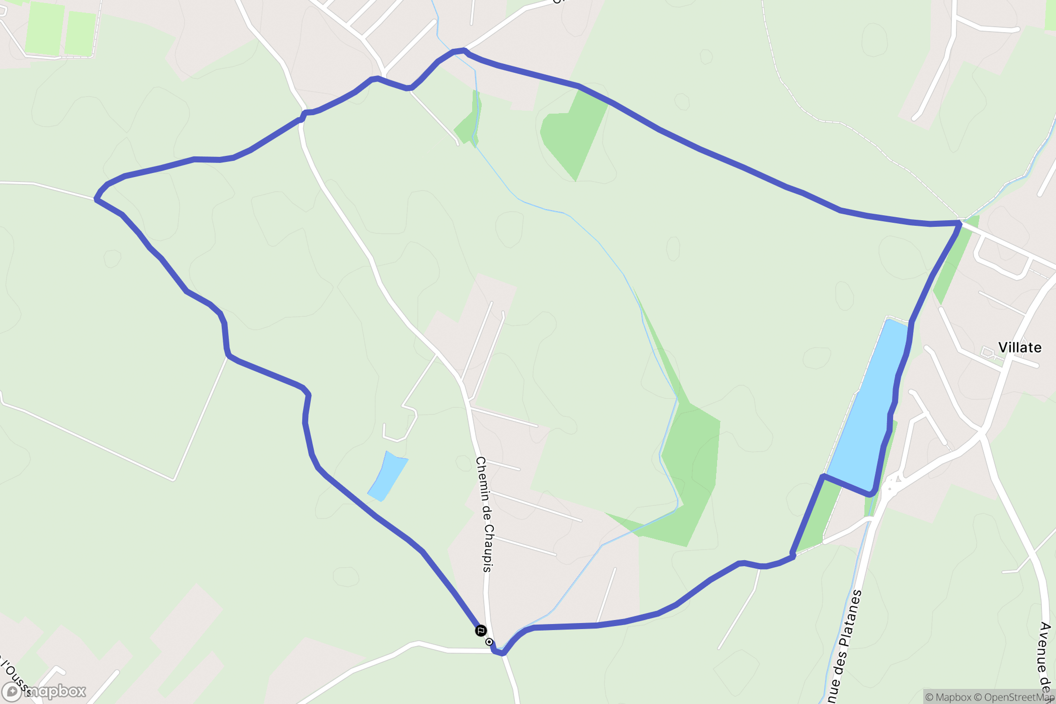 Saubens : carte du parcours de randonnée - France