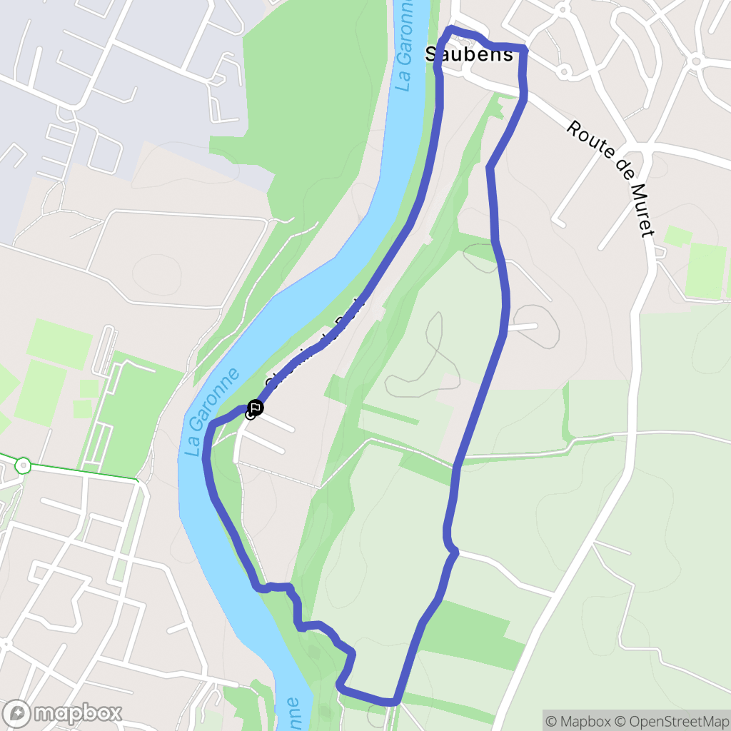 Saubens : carte du parcours de randonnée - France