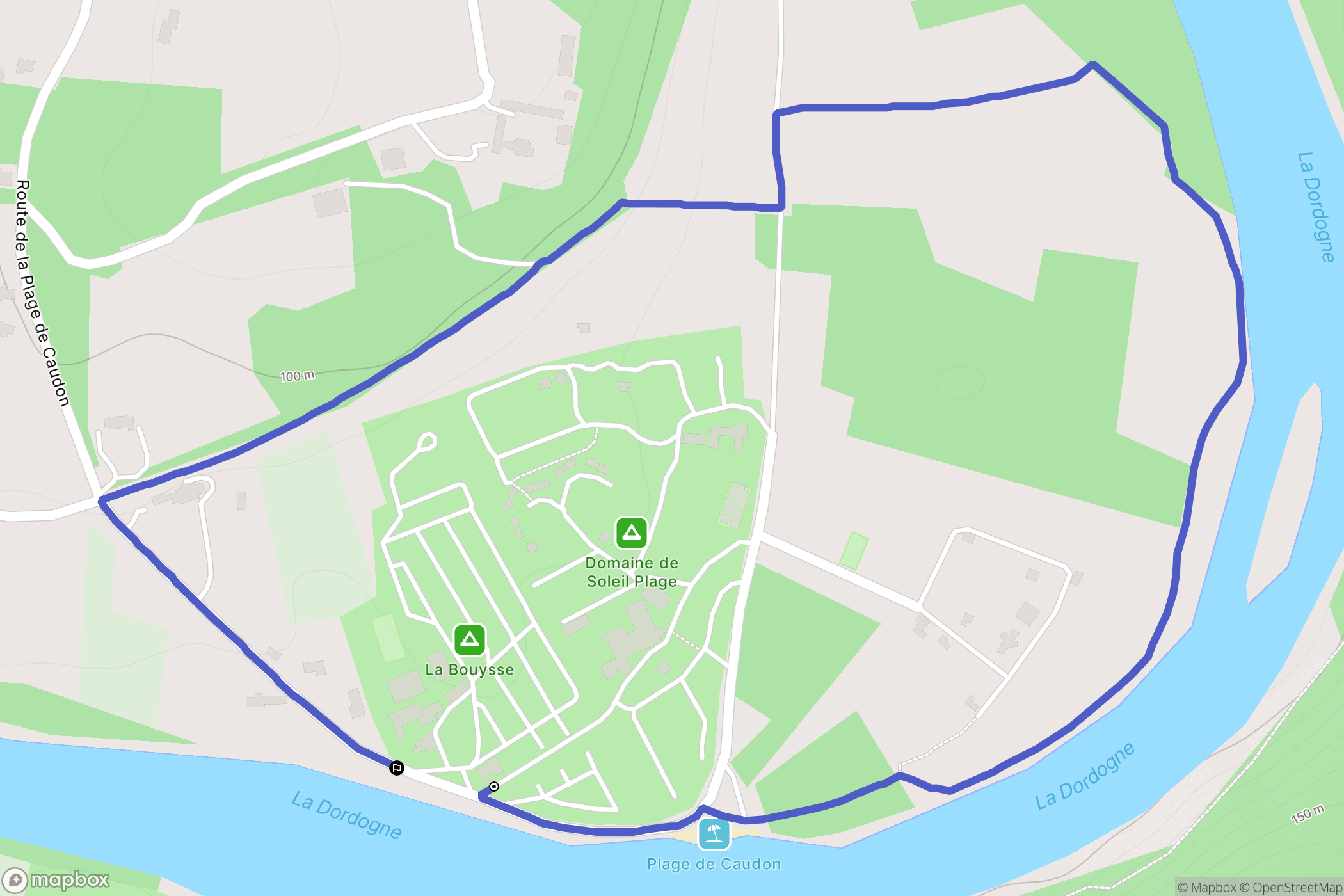 Vitrac : carte du parcours de randonnée - France