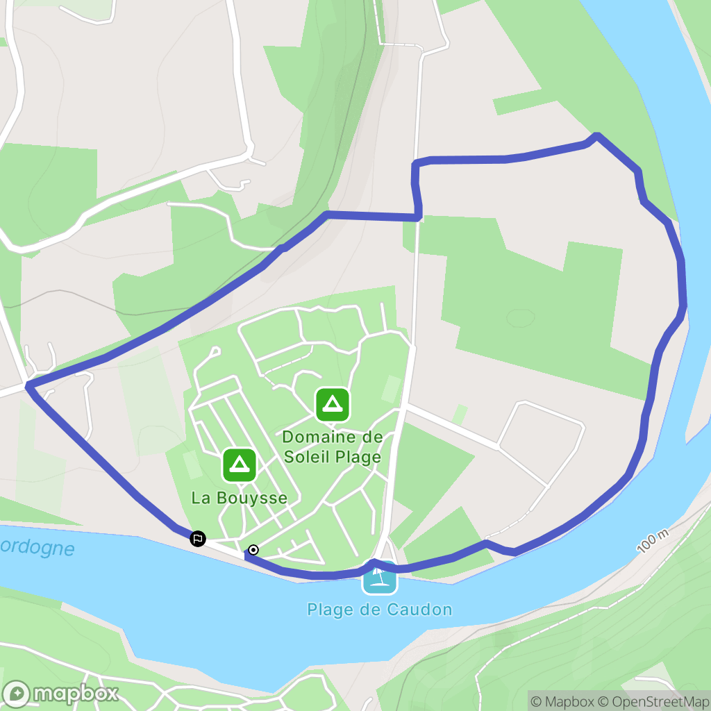 Vitrac : carte du parcours de randonnée - France