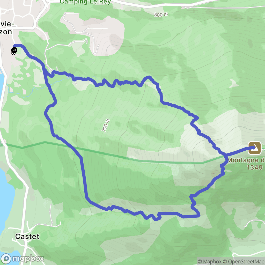 Louvie-Juzon : carte du parcours de randonnée - France