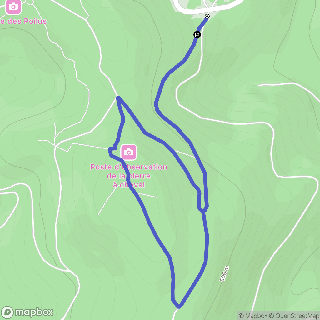 Pierre-Percée : carte du parcours de randonnée - France