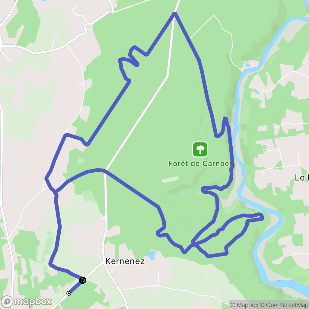Clohars-Carnoët : carte du parcours de randonnée - France