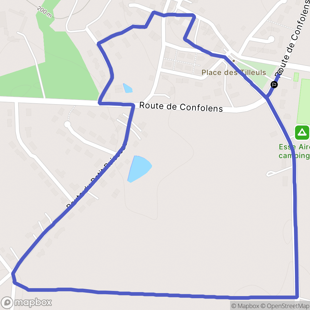 Esse : carte du parcours de randonnée - France