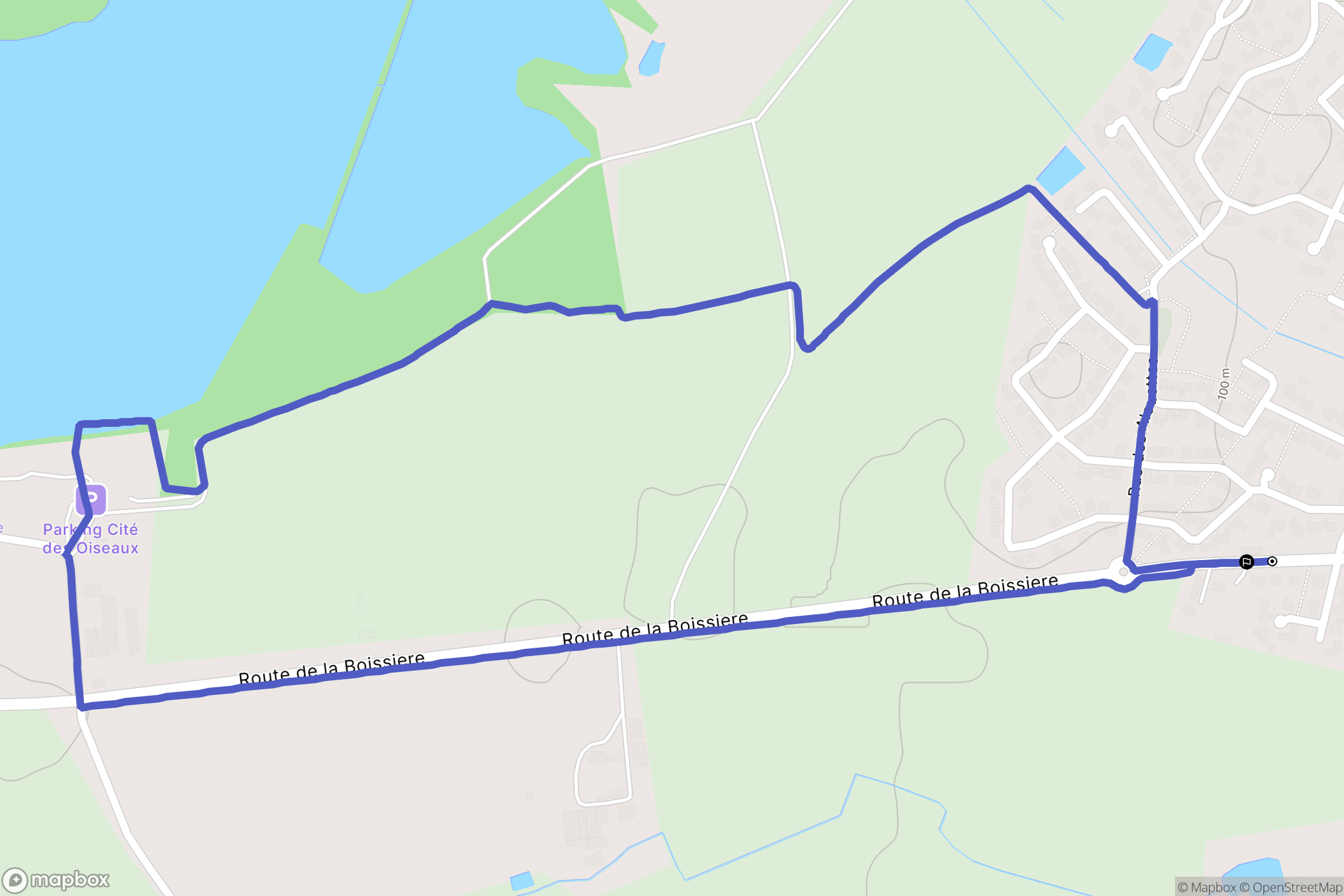 Les Landes-Genusson : carte du parcours de randonnée - France