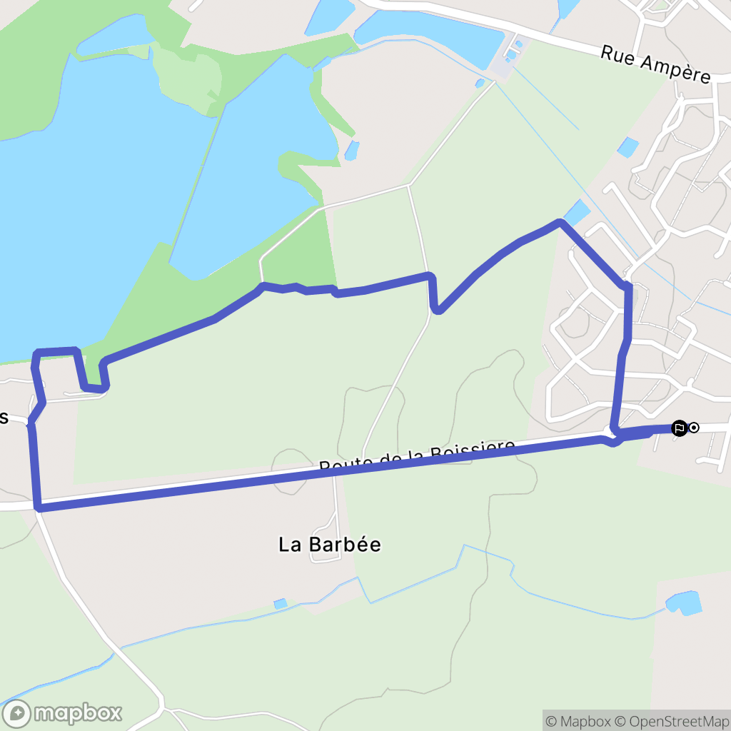 Les Landes-Genusson : carte du parcours de randonnée - France