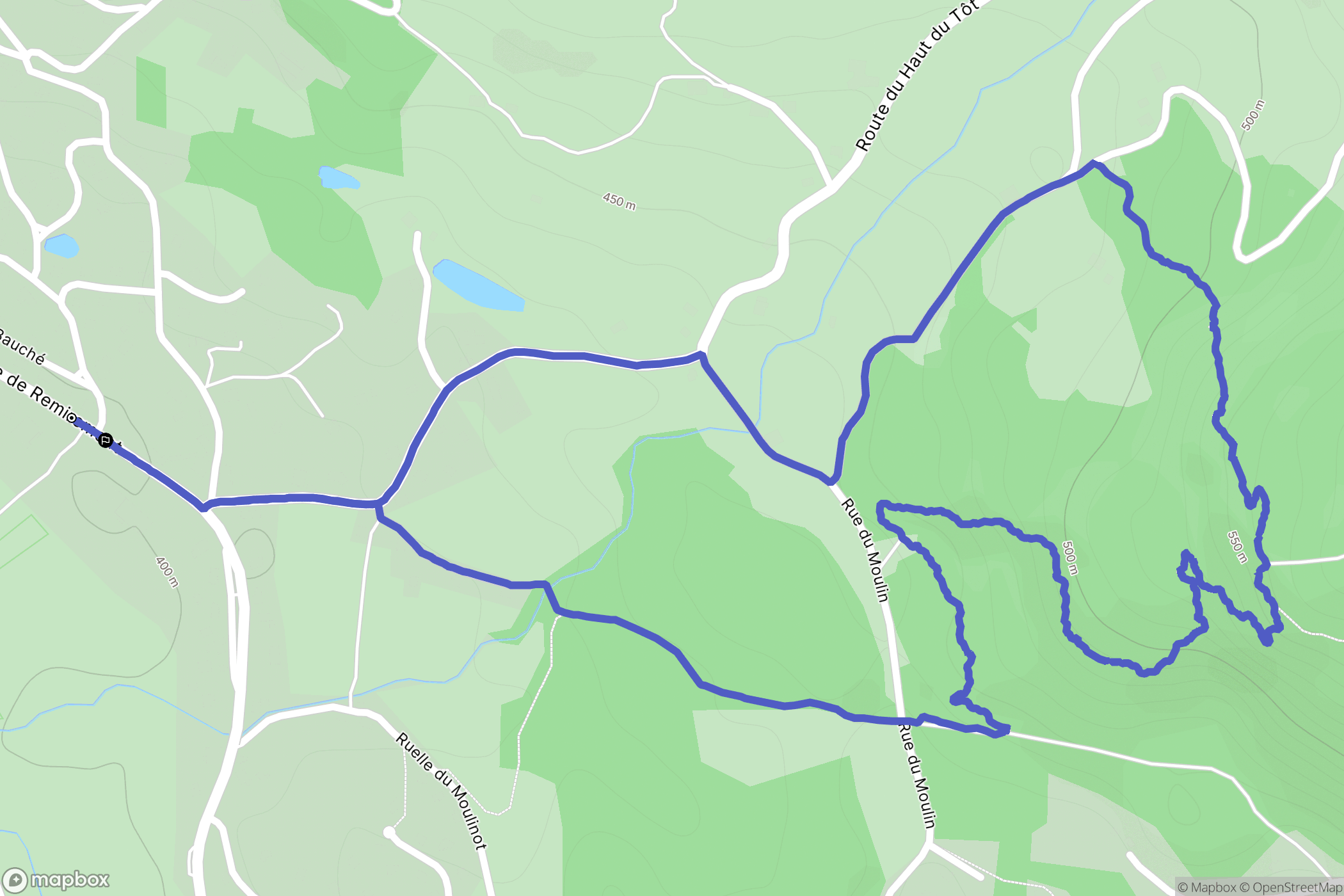 Crémanvillers : carte du parcours de randonnée - France
