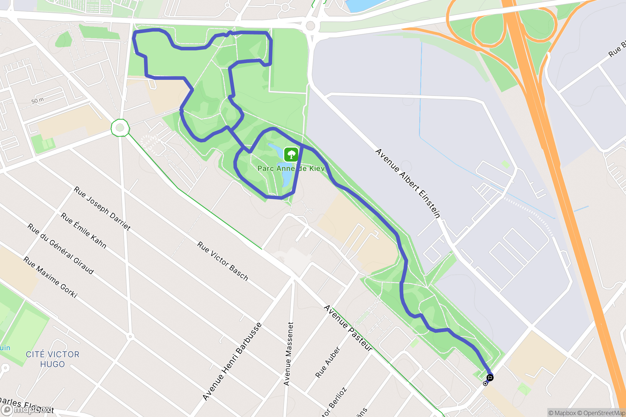 Le Blanc-Mesnil : carte du parcours de randonnée - France