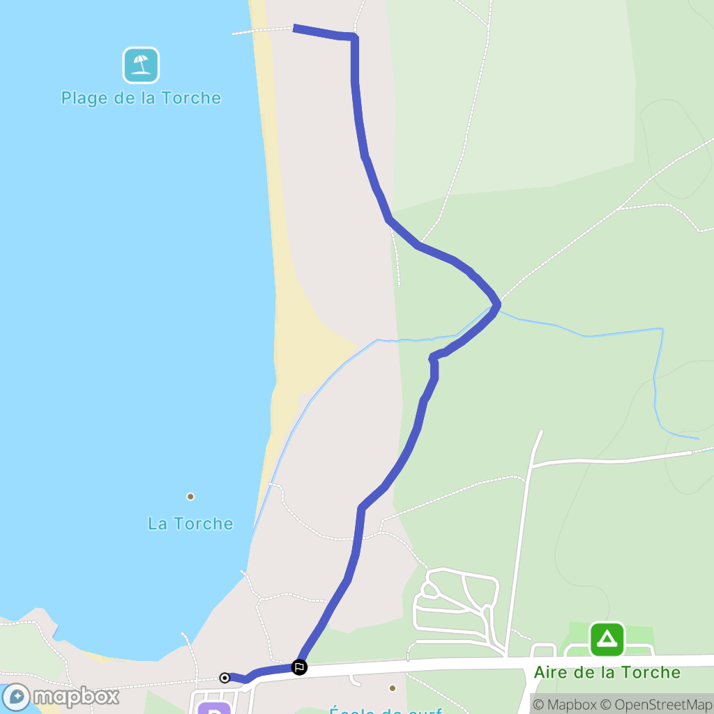 Plomeur : carte du parcours de randonnée - France