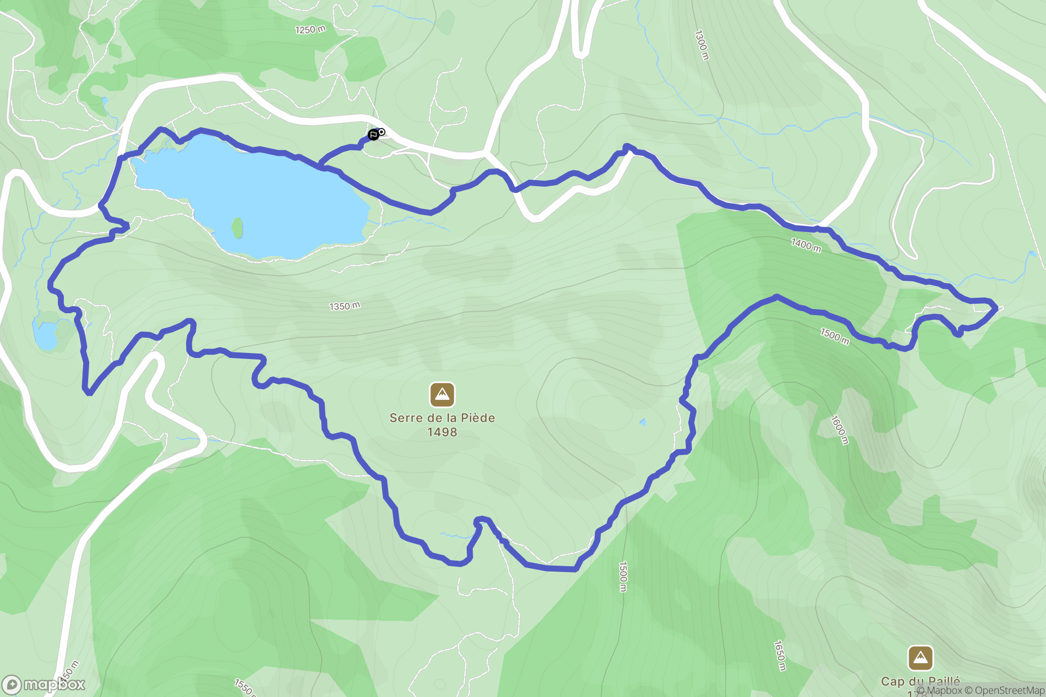 Sentenac : carte du parcours de randonnée - France