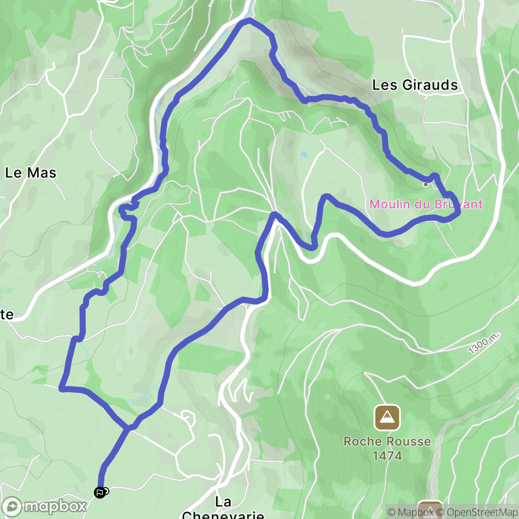 Lans-en-Vercors : carte du parcours de randonnée - France