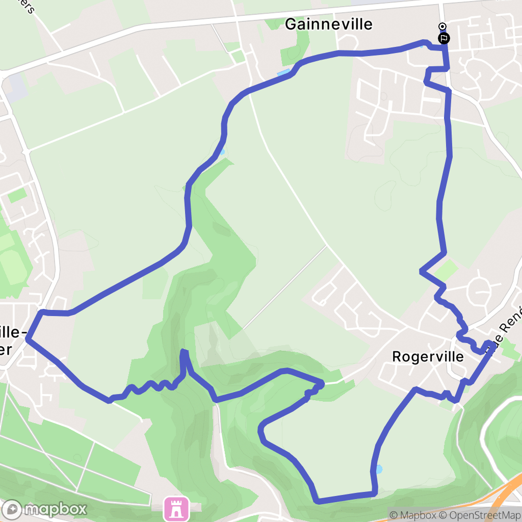 Gainneville : carte du parcours de randonnée - France