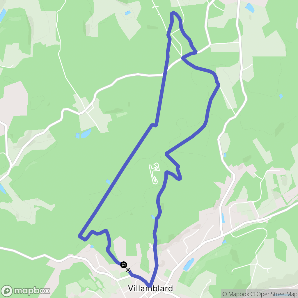 Villamblard : carte du parcours de randonnée - France