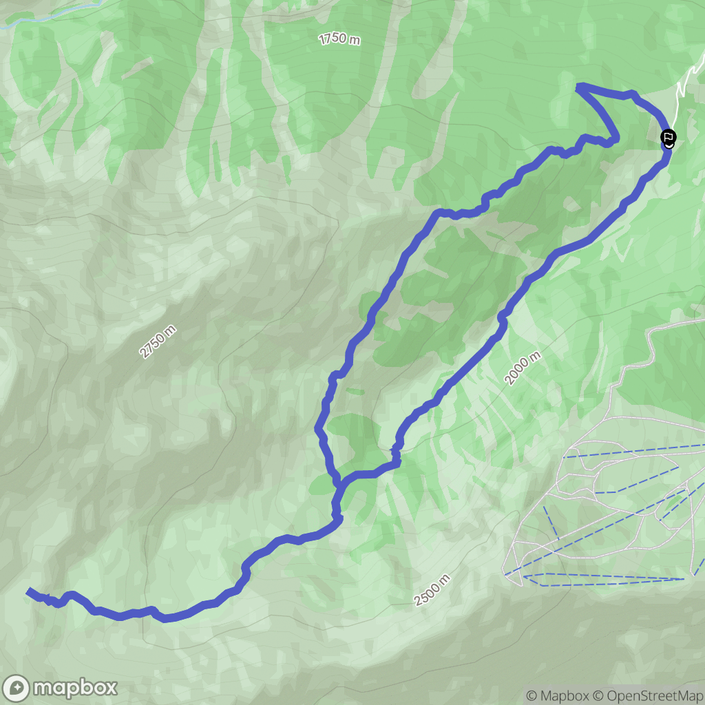 Puy-Saint -Vincent : carte du parcours de randonnée - France