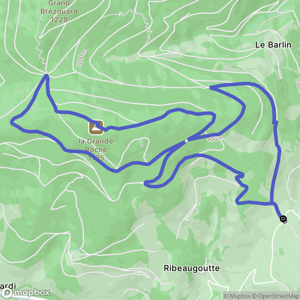 Lapoutroie : carte du parcours de randonnée - France