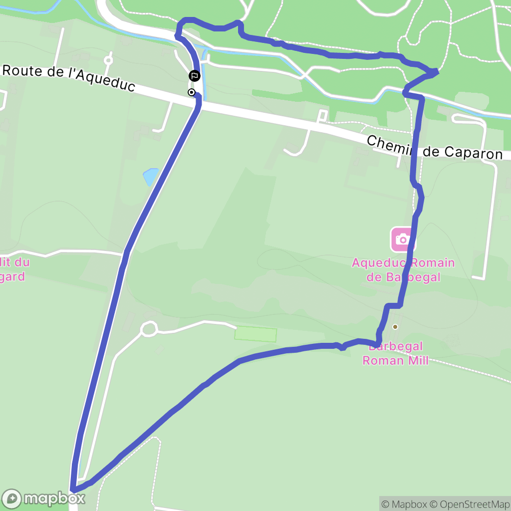 Fontvieille : carte du parcours de randonnée - France