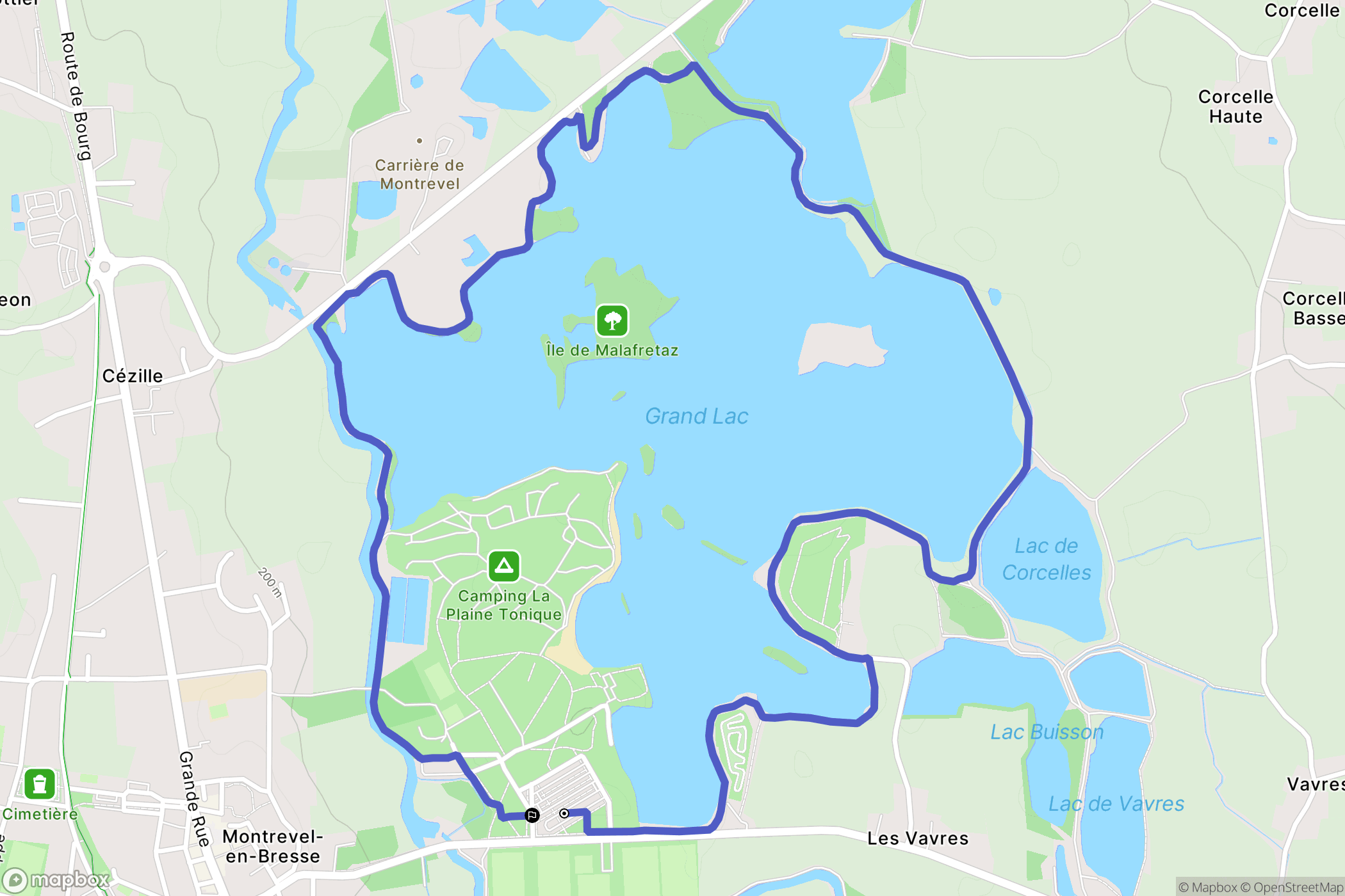 Malafretaz : carte du parcours de randonnée - France