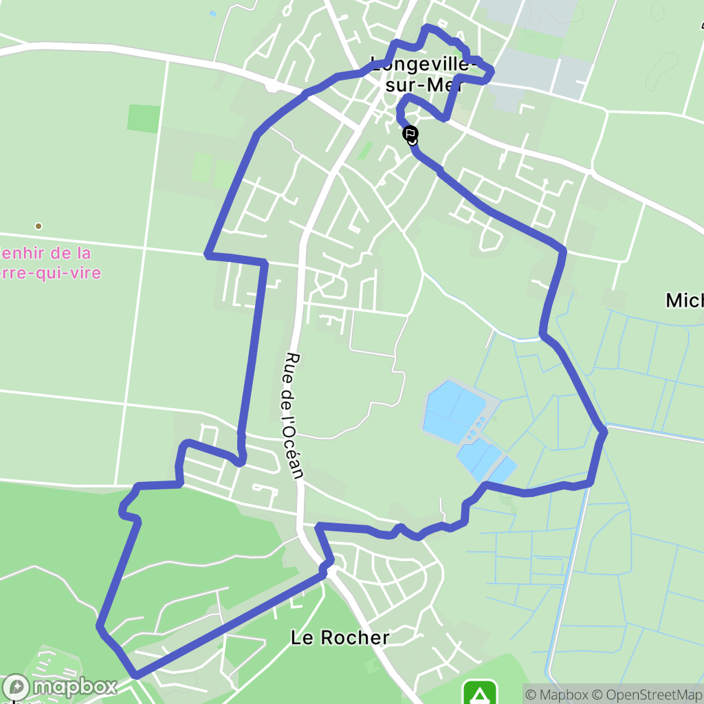 Longeville-sur-Mer : carte du parcours de randonnée - France