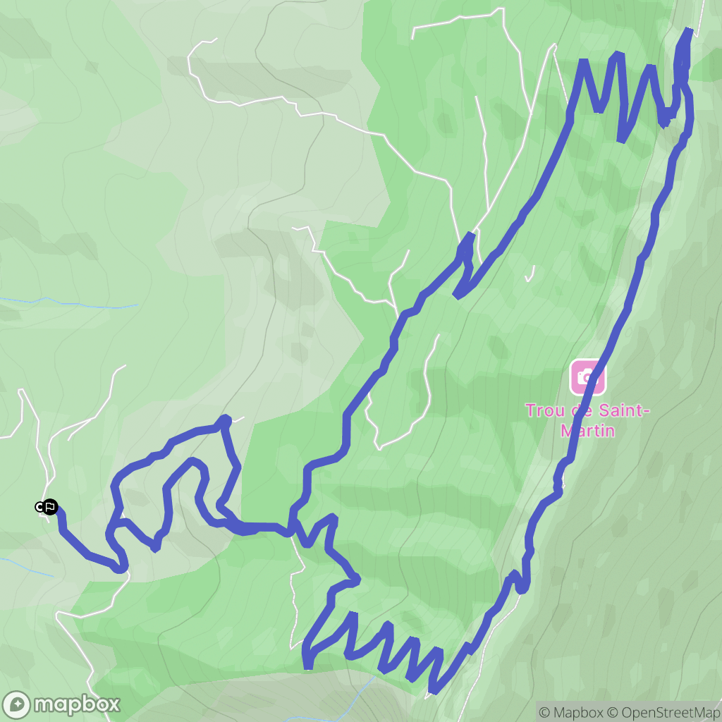 Digne-les-Bains : carte du parcours de randonnée - France