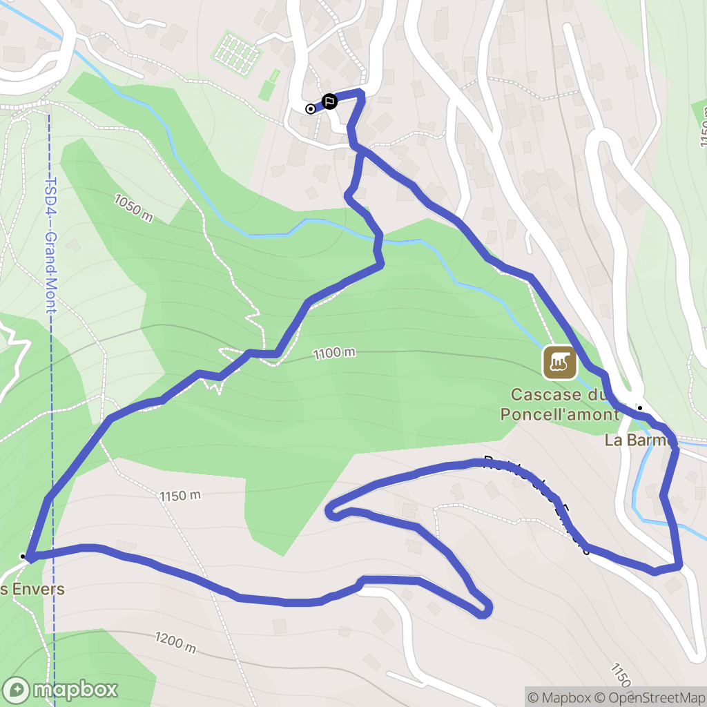 Beaufort : carte du parcours de randonnée - France
