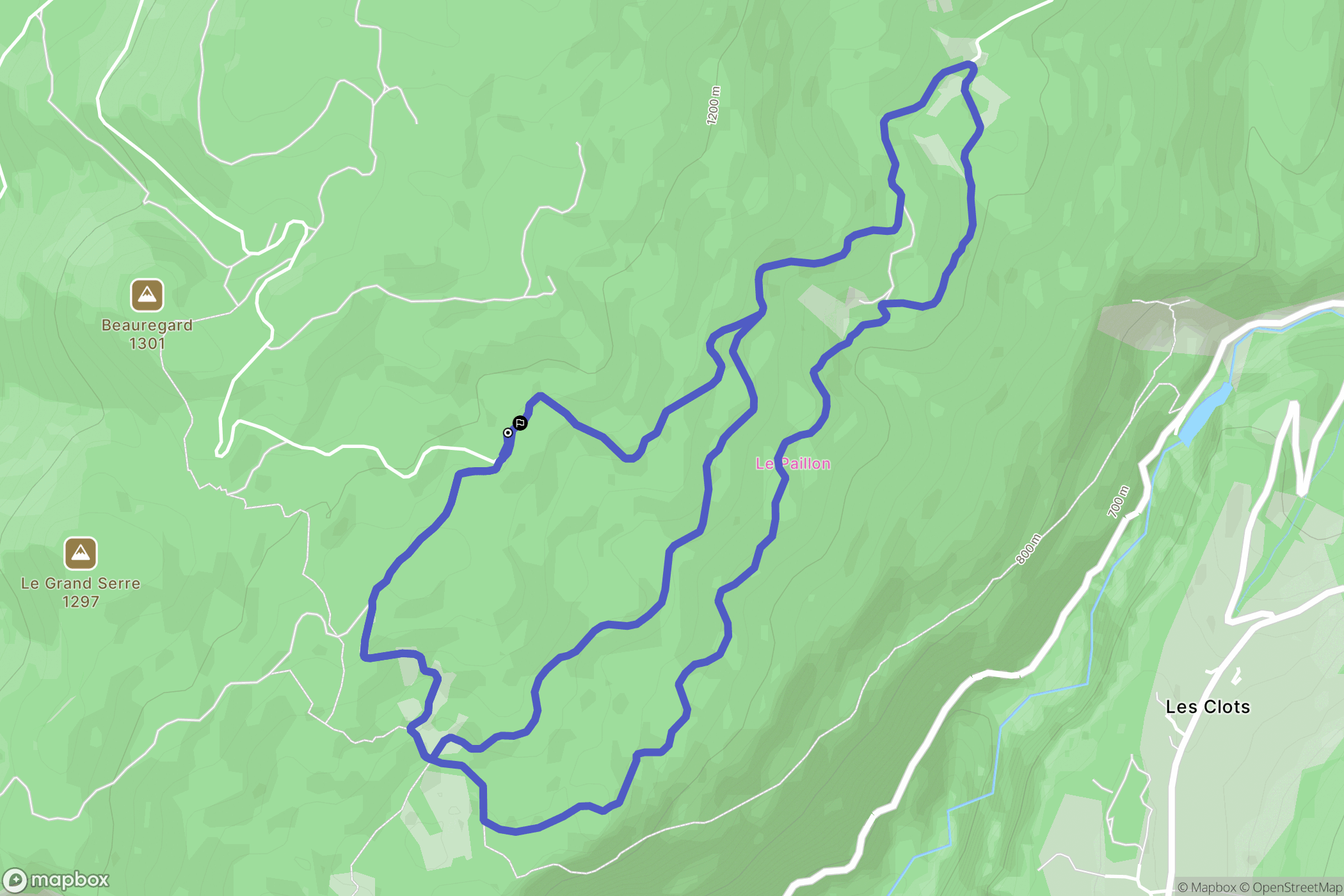 Presles : carte du parcours de randonnée - France
