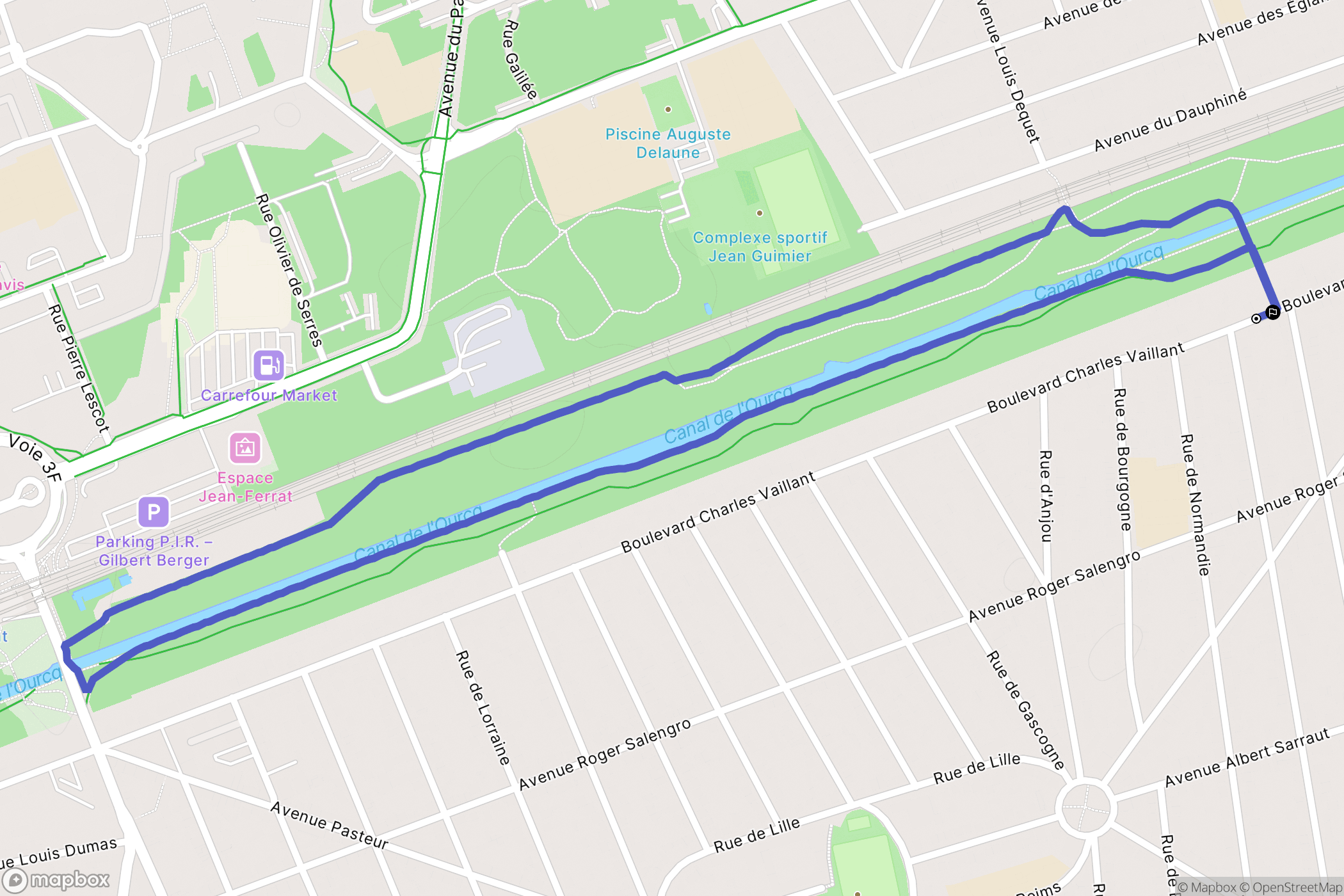 Tremblay-en-France : carte du parcours de randonnée - France