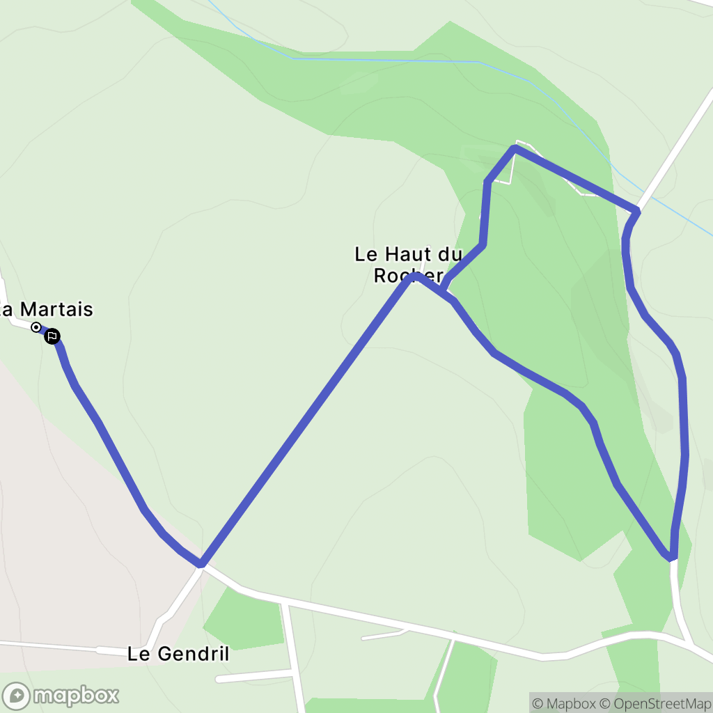 Melle : carte du parcours de randonnée - France