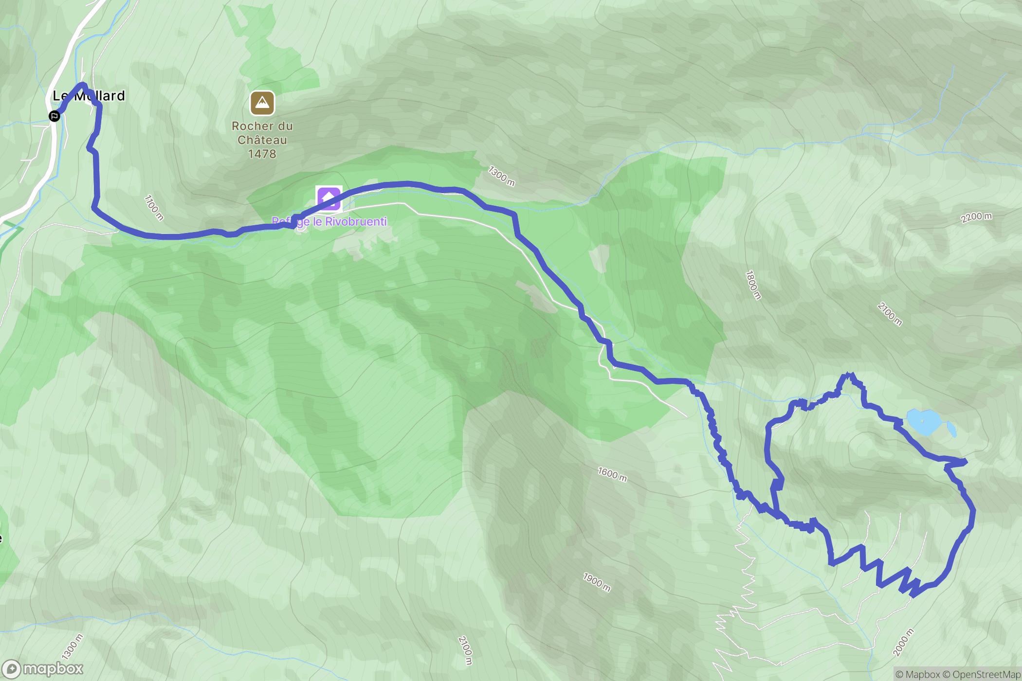 Lavaldens : carte du parcours de randonnée - France