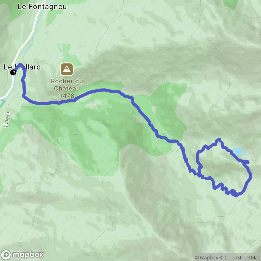 Lavaldens : carte du parcours de randonnée - France