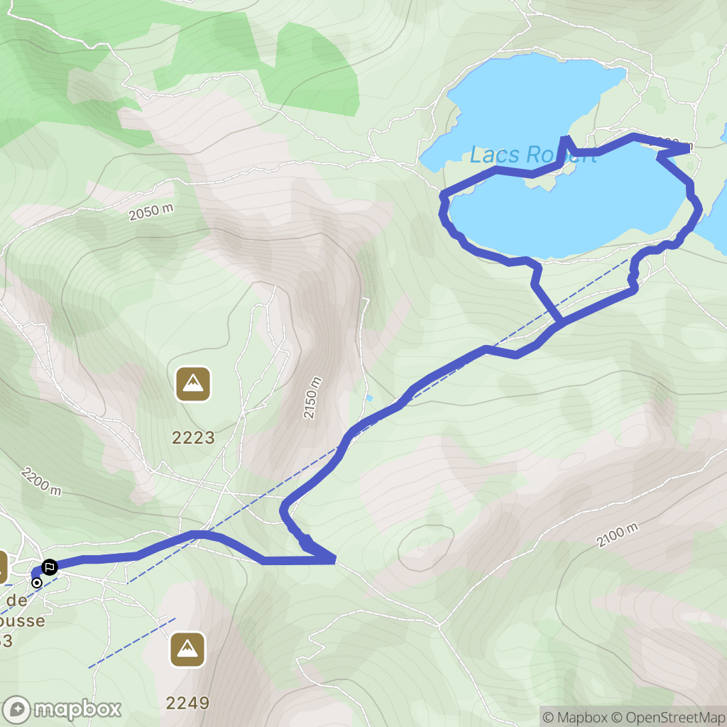 Chamrousse : carte du parcours de randonnée - France