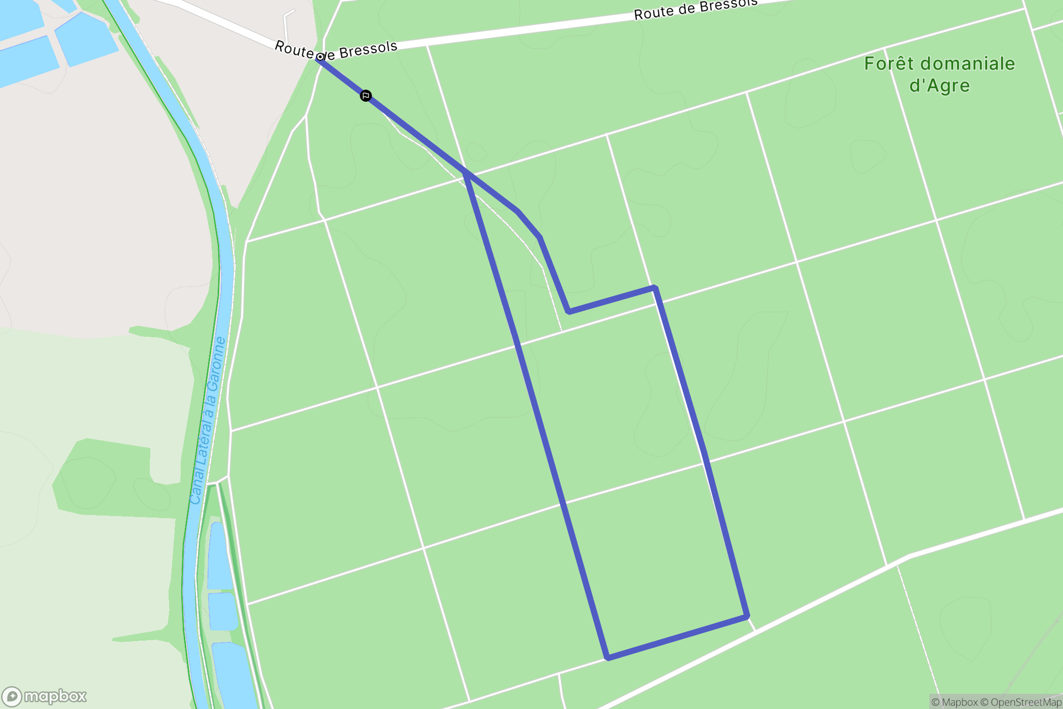 Montech : carte du parcours de randonnée - France