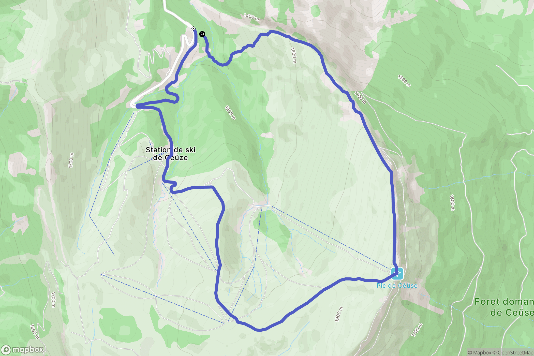 Manteyer : carte du parcours de randonnée - France