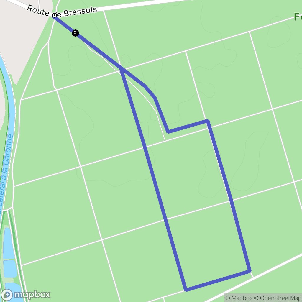 Montech : carte du parcours de randonnée - France