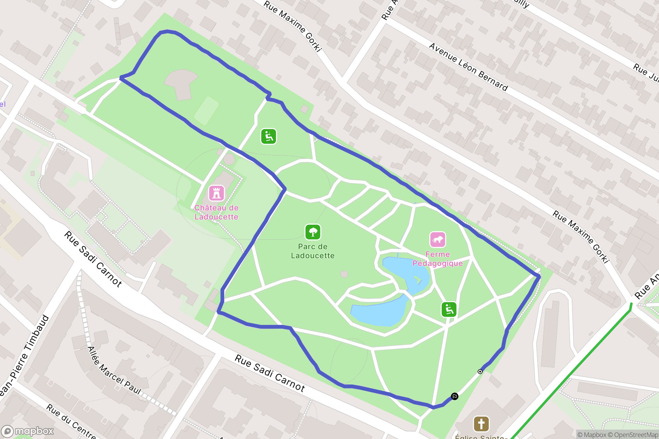 Drancy : carte du parcours de randonnée - France