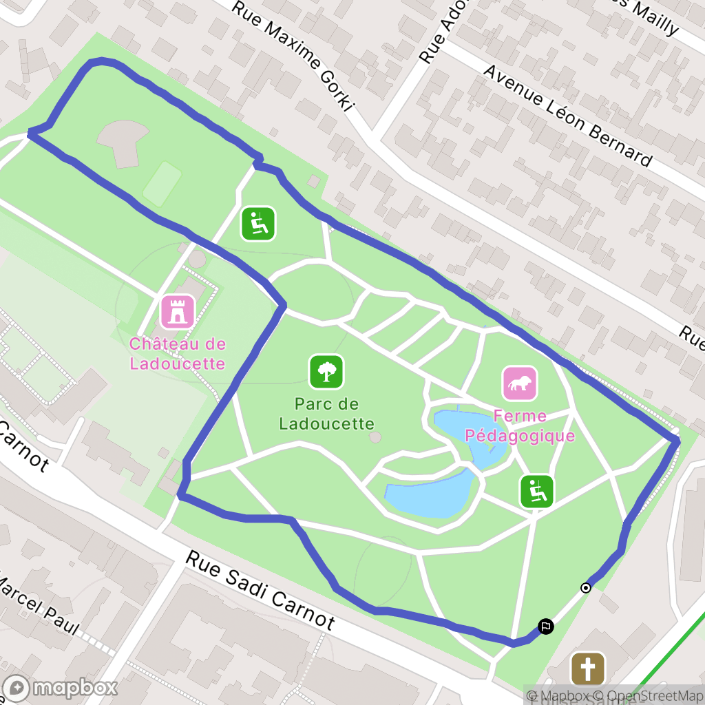 Drancy : carte du parcours de randonnée - France