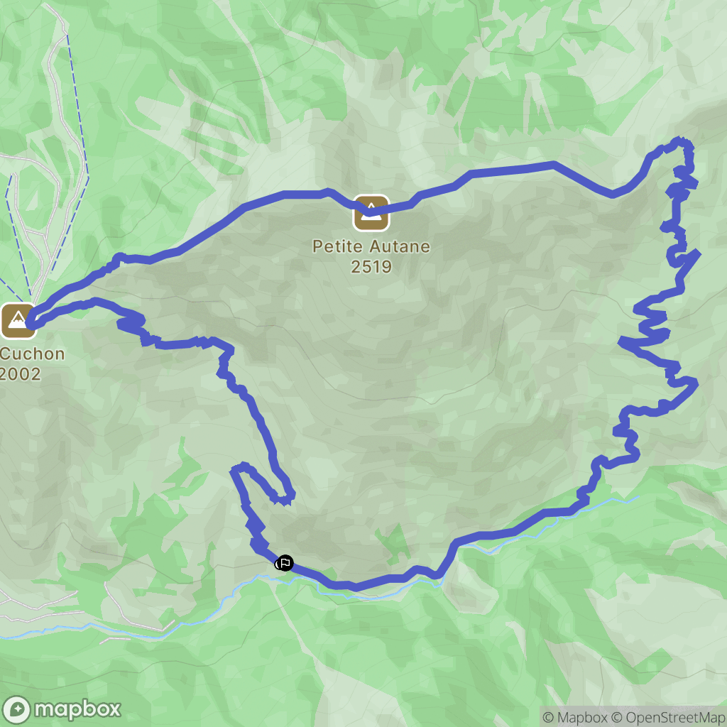 Ancelle : carte du parcours de randonnée - France