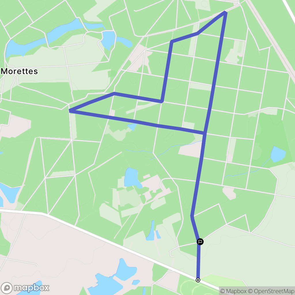 Lamotte-Beuvron : carte du parcours de randonnée - France