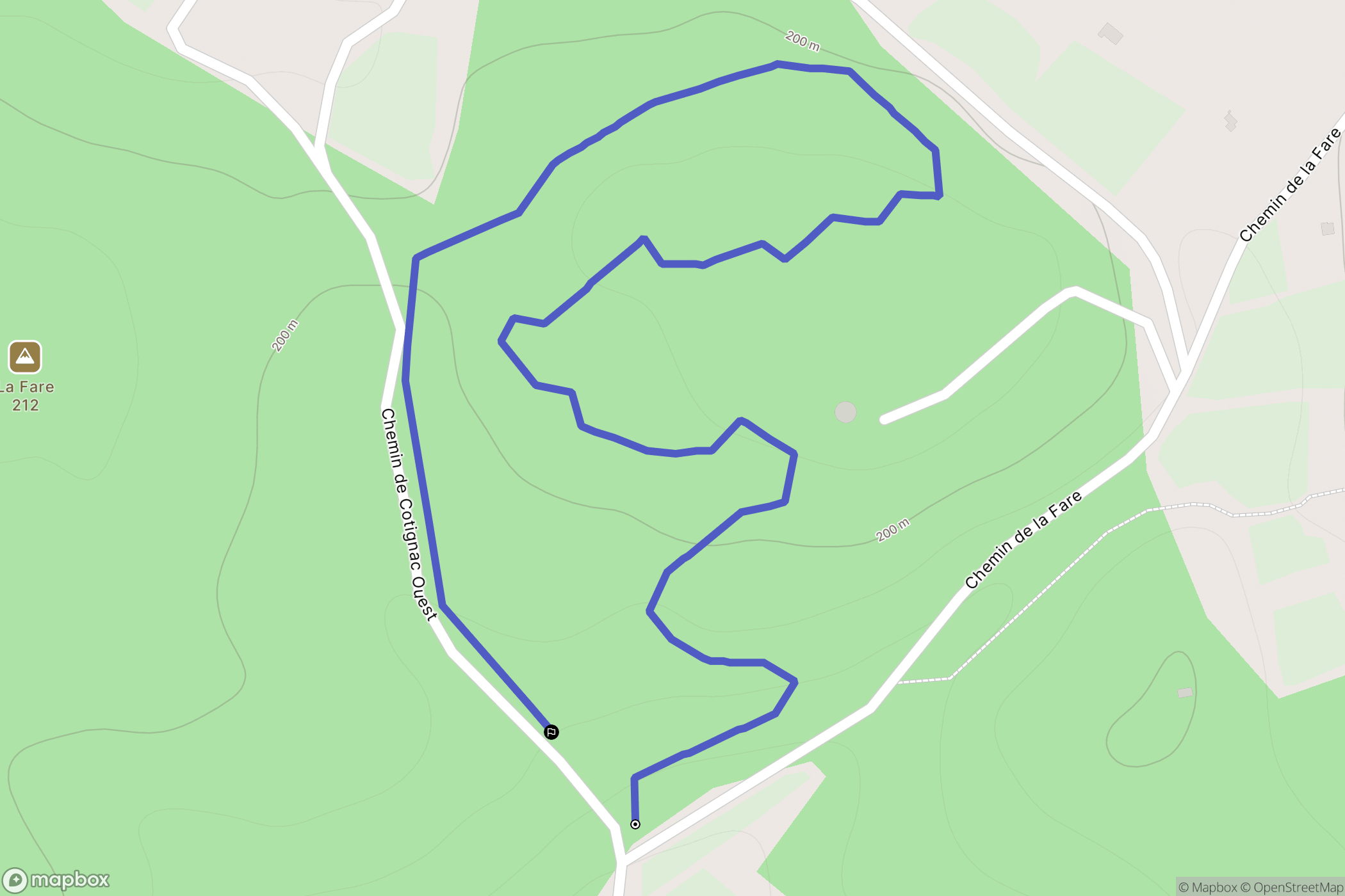 Carcès : carte du parcours de randonnée - France