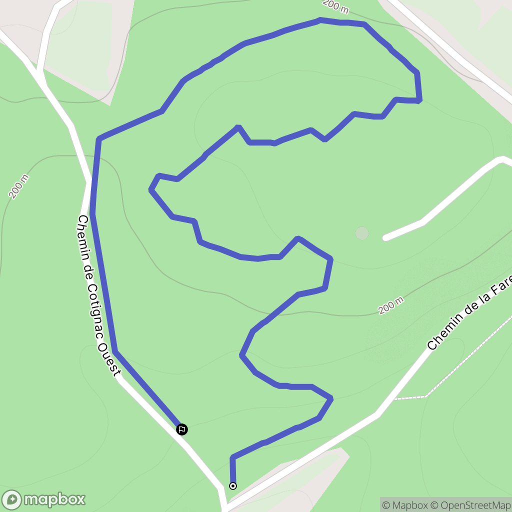 Carcès : carte du parcours de randonnée - France
