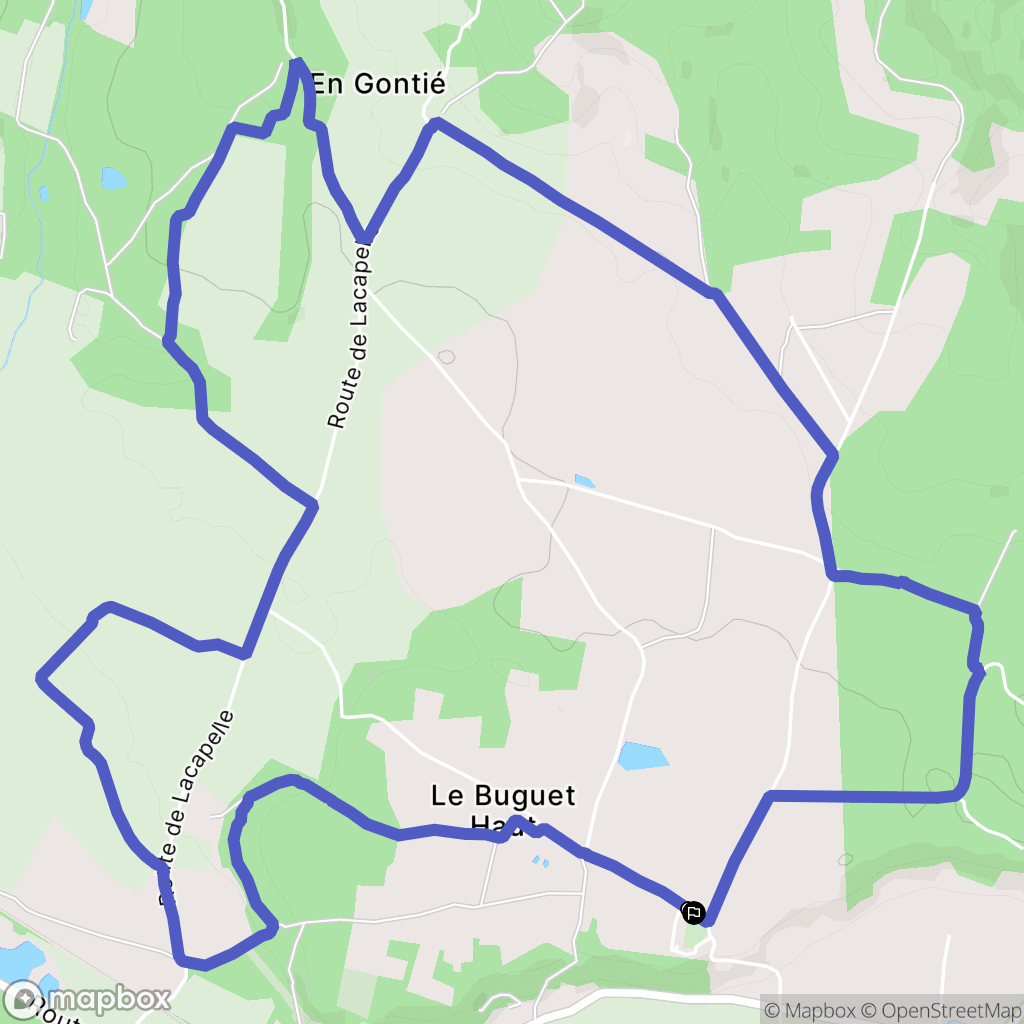 Damiatte : carte du parcours de randonnée - France