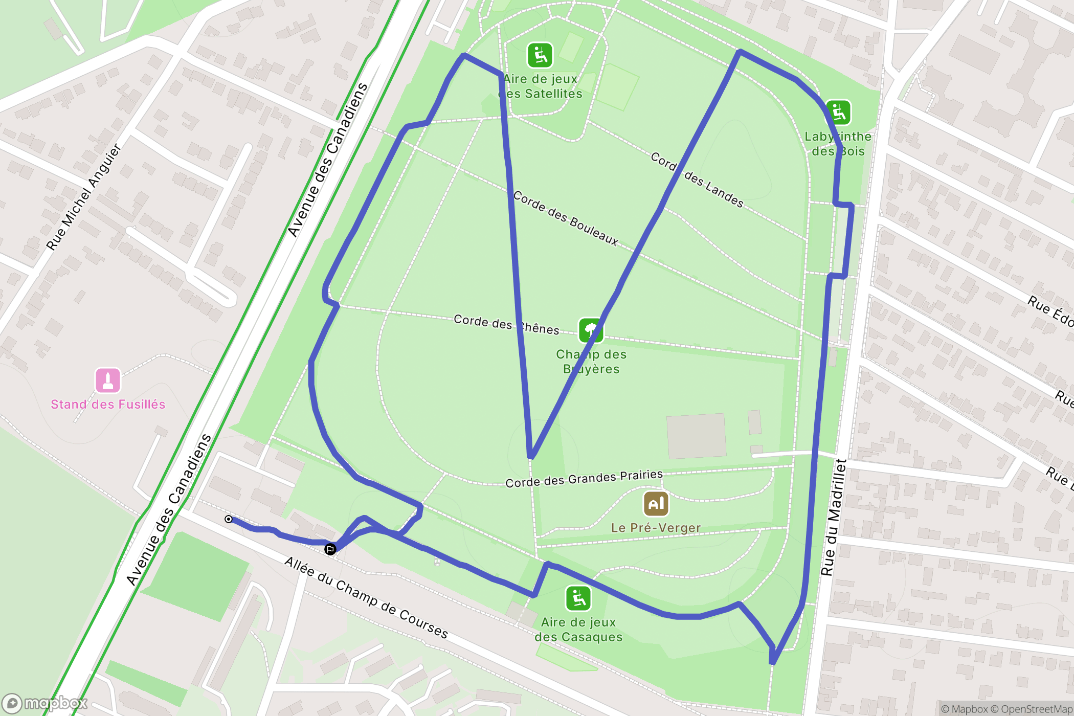 Saint-Étienne-du-Rouvray : carte du parcours de randonnée - France