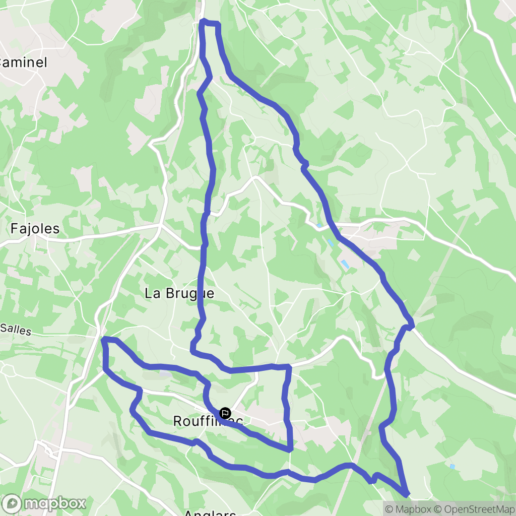 Rouffilhac : carte du parcours de randonnée - France