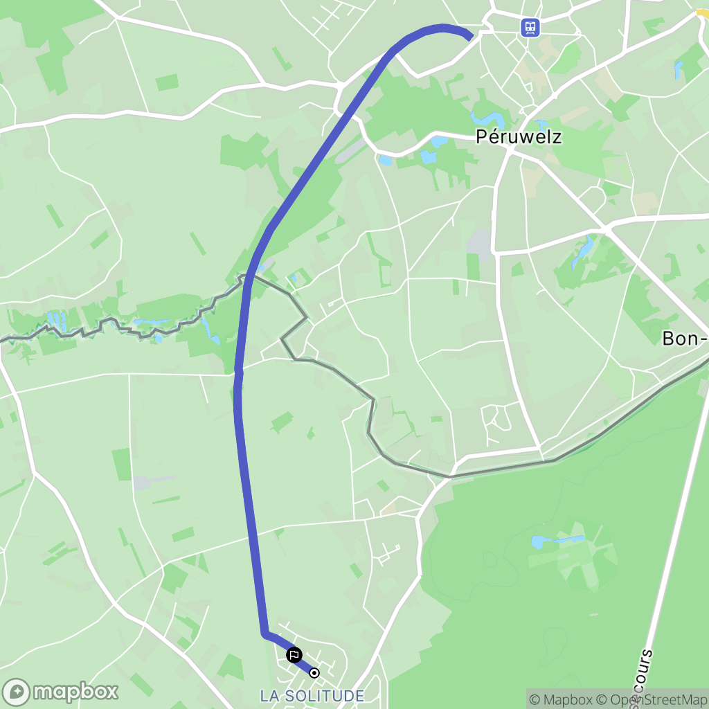 Vieux-Condé : carte du parcours de randonnée - France
