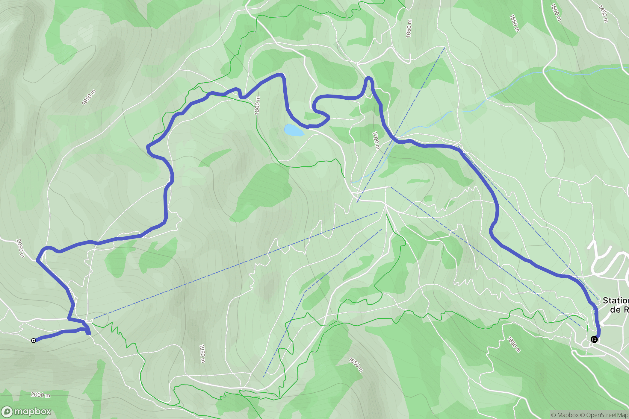Saint-Apollinaire : carte du parcours de randonnée - France