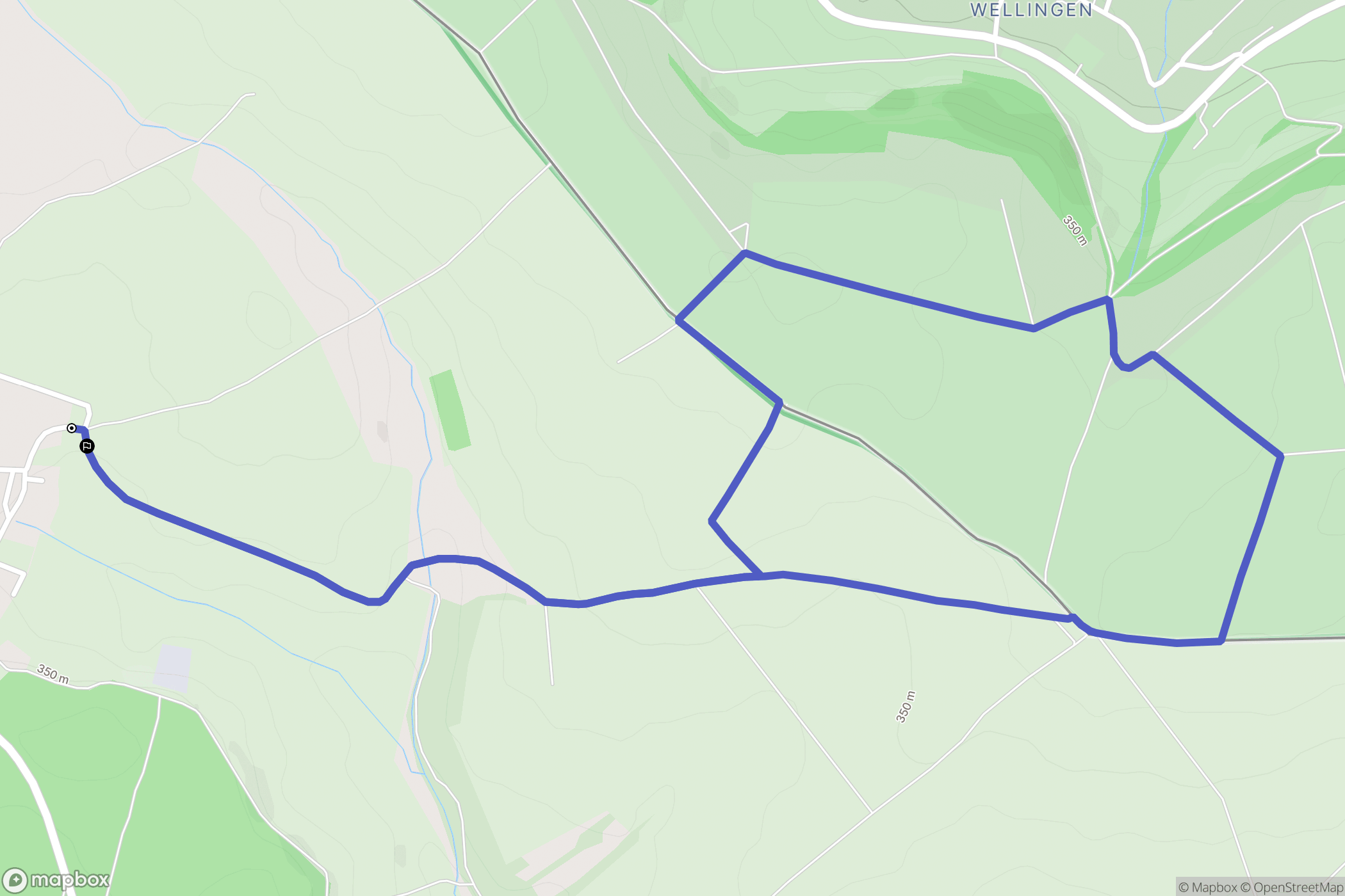 Launstroff : carte du parcours de randonnée - France