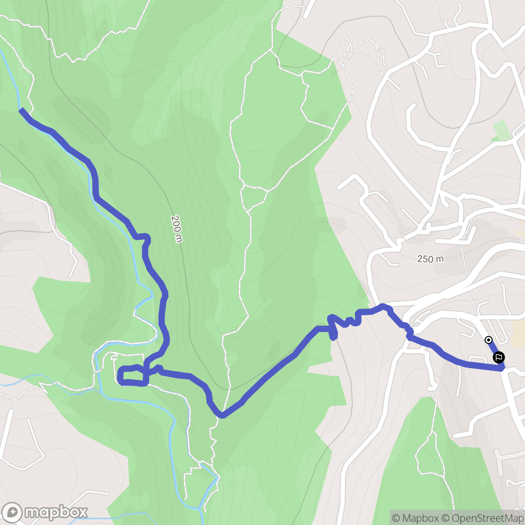 La Gaude : carte du parcours de randonnée - France