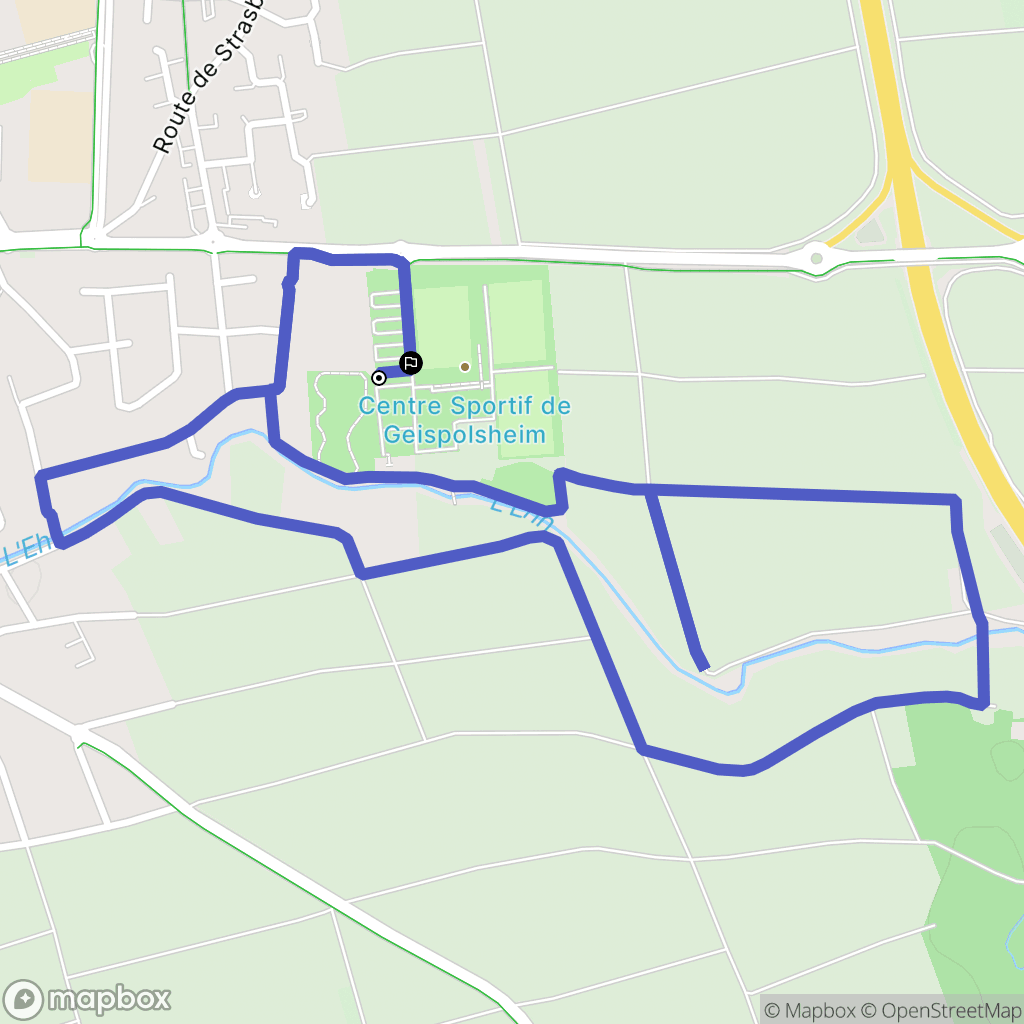 Geispolsheim : carte du parcours de randonnée - France